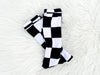 Checkered Flag Knee High Socks