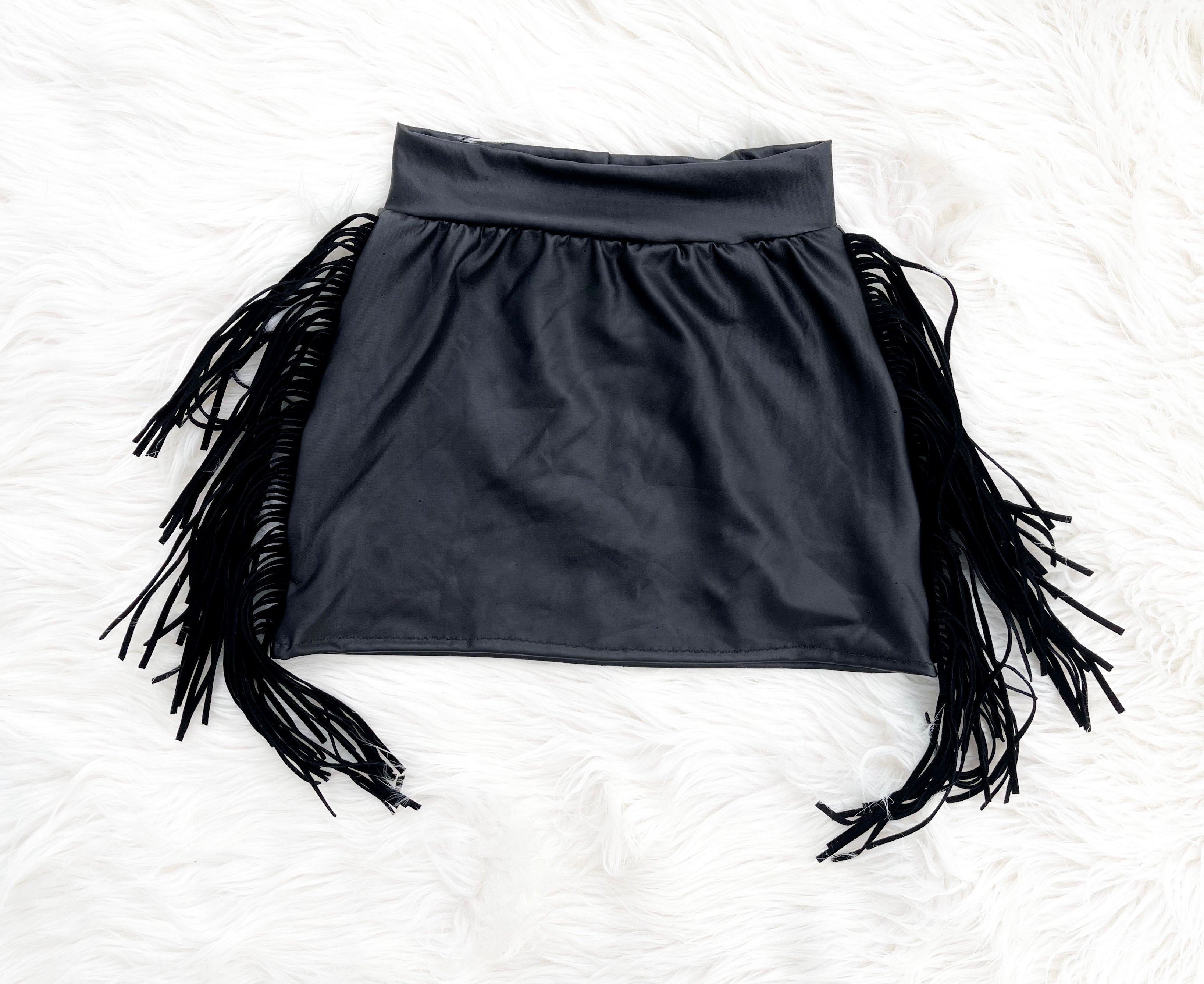 Black Pleather Mini Skirt